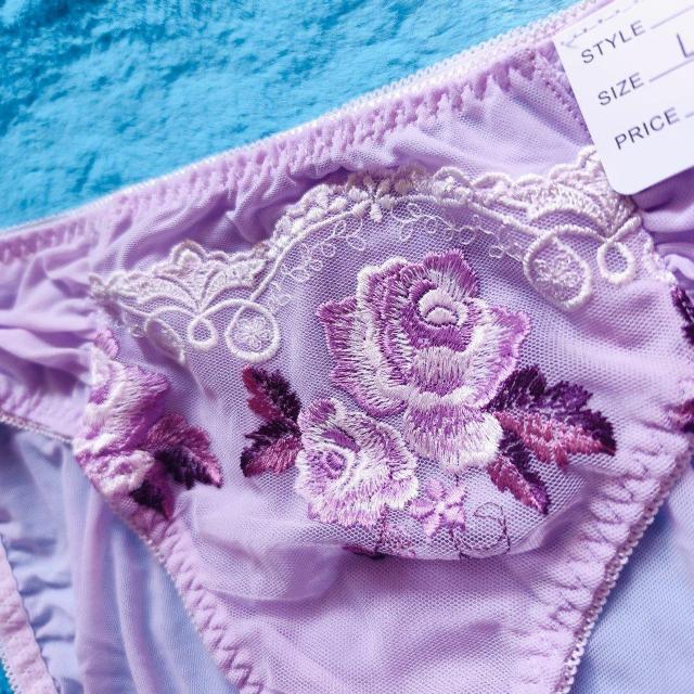 。。エロカワ。。。豪華刺繍レース&ストレッチメッシュパンティー。。。ショーツ。。。パープル。。 < 女性ファッション  。。エロカワ。。。豪華刺繍レース&ストレッチメッシュパンティー。。。ショーツ。。。パープル。。 < 女性ファッションの