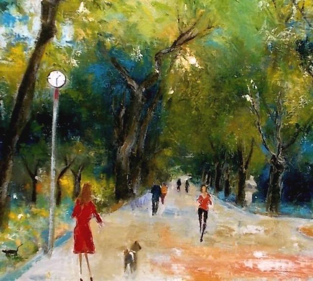 (^^♪金山ヒロシ油彩画【参道の並木】『F12号』新額付き★樹林がシンメトリックに続く公園の参道  < ホビー  (^^♪金山ヒロシ油彩画【参道の並木】『F12号』新額付き★樹林がシンメトリックに続く公園の参道  < ホビーの