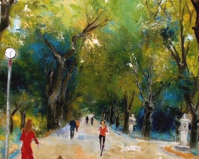 (^^♪金山ヒロシ油彩画【参道の並木】『F12号』新額付き★樹林がシンメトリックに続く公園の参道  < ホビー  (^^♪金山ヒロシ油彩画【参道の並木】『F12号』新額付き★樹林がシンメトリックに続く公園の参道  < ホビーの