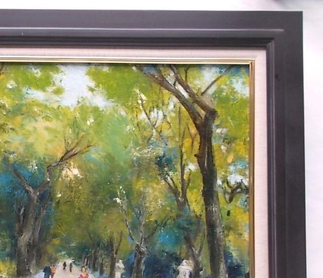 (^^♪金山ヒロシ油彩画【参道の並木】『F12号』新額付き★樹林がシンメトリックに続く公園の参道  < ホビー  (^^♪金山ヒロシ油彩画【参道の並木】『F12号』新額付き★樹林がシンメトリックに続く公園の参道  < ホビーの