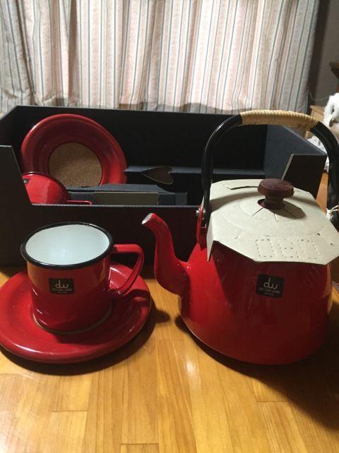 270.新品☆ペアカップとポット☆ほうろう < インテリア/ライフ  270.新品☆ペアカップとポット☆ほうろう < インテリア/ライフの