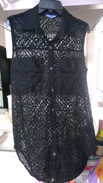 黒チュニックレースノースリーブブラウス Sサイズ < 女性ファッション  黒チュニックレースノースリーブブラウス Sサイズ  < 女性ファッションの