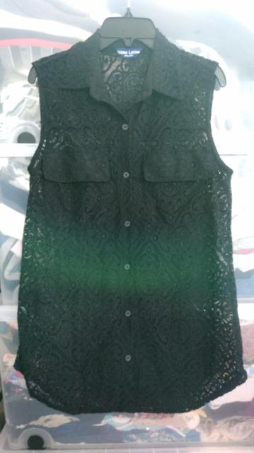 黒チュニックレースノースリーブブラウス Sサイズ < 女性ファッション  黒チュニックレースノースリーブブラウス Sサイズ < 女性ファッションの