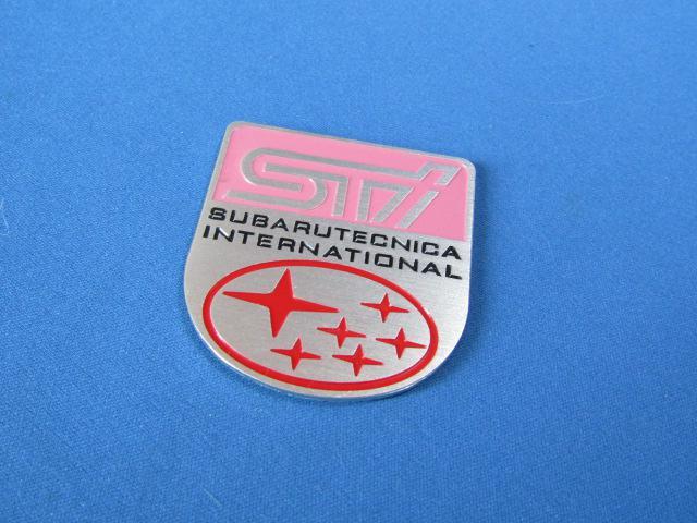 STI SUBARUTECNICA INTERN ATIONALアルミ製 エンブレム < 自動車/バイク STI SUBARUTECNICA INTERN ATIONALアルミ製 エンブレム < 自動車/バイク