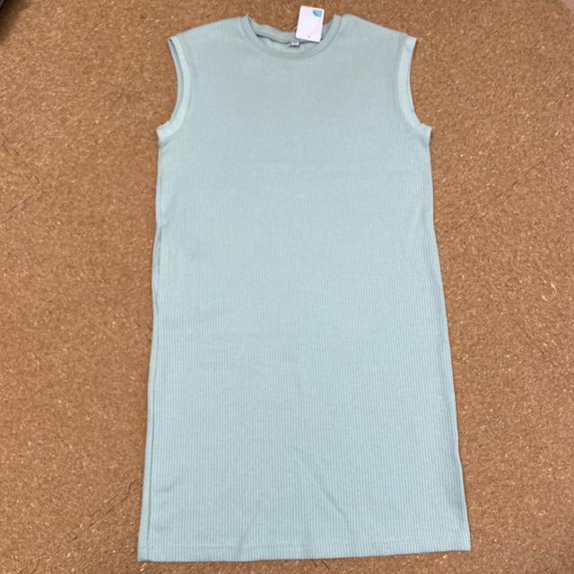 新品タグ付き160ノースリーブワンピース ミントカラー@ < キッズ/ベビー  新品タグ付き160ノースリーブワンピース ミントカラー@  < キッズ/ベビーの