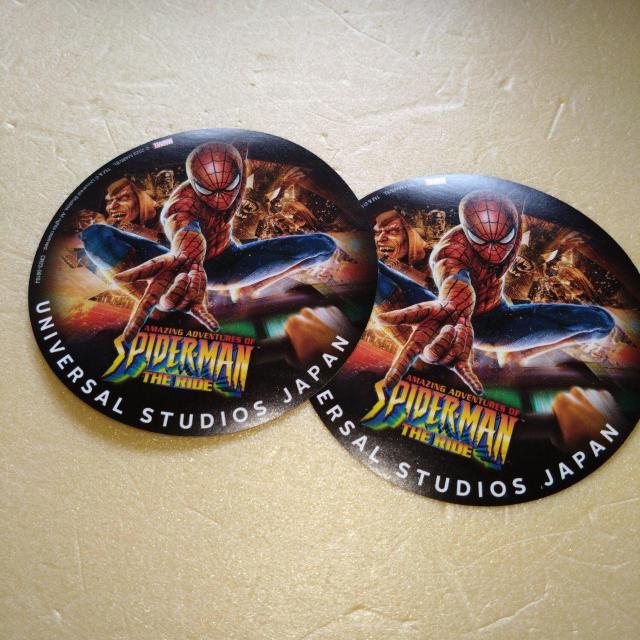 スパイダーマン 非売品ステッカー2枚 USJ限定 < アニメ/コミック/キャラクター  スパイダーマン 非売品ステッカー2枚 USJ限定  < アニメ/コミック/キャラクターの