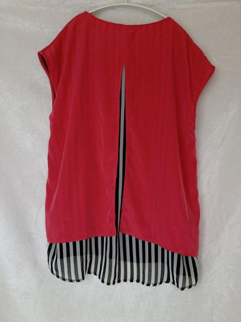 訳あり vassafull ノースリ トップス カットソー LL 背中見せ 古着 N2m < 女性ファッション  訳あり vassafull ノースリ トップス カットソー LL 背中見せ 古着 N2m < 女性ファッションの