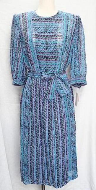 【未使用/タグ付き】KENZO WATANABE  ケンゾウ ワタナベ◆綿100% ワンピース ヴィンテージ レトロ/ブルー系 < 女性ファッション  【未使用/タグ付き】KENZO WATANABE  ケンゾウ ワタナベ◆綿100% ワンピース ヴィンテージ レトロ/ブルー系  < 女性ファッションの