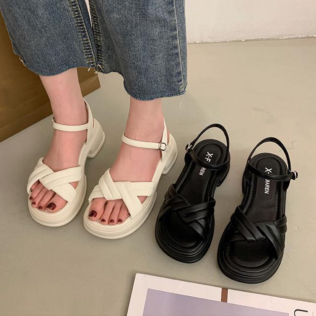 送料無料 新品 厚底サンダル 美脚 レディース 韓国 夏 < 女性ファッション  送料無料 新品 厚底サンダル 美脚 レディース 韓国 夏 < 女性ファッションの