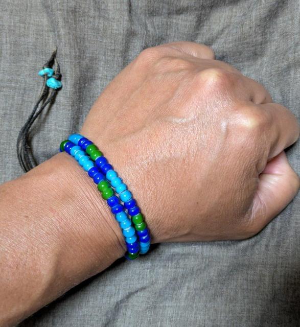 The Bingo Brothers★ホワイトハーツ★マルチ6o★二重巻ビーズブレスレット★鹿革紐★新品未着用★送料無料★クーポン < 男性アクセサリー/時計 The Bingo Brothers★ホワイトハーツ★マルチ6o★二重巻ビーズブレスレット★鹿革紐★新品未着用★送料無料★クーポン < 男性アクセサリー/時計の