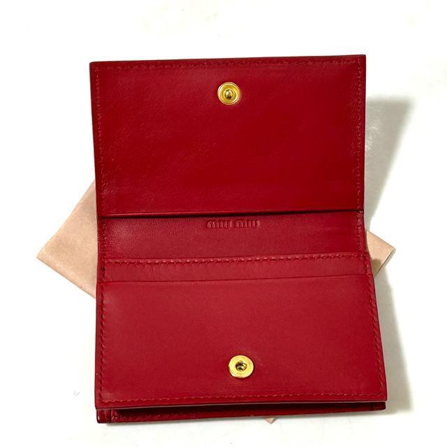 美品 miumiu ミュウミュウ エナメル リボン カードケース 名刺入れ < ブランド 美品 miumiu ミュウミュウ エナメル リボン カードケース 名刺入れ < ブランドの