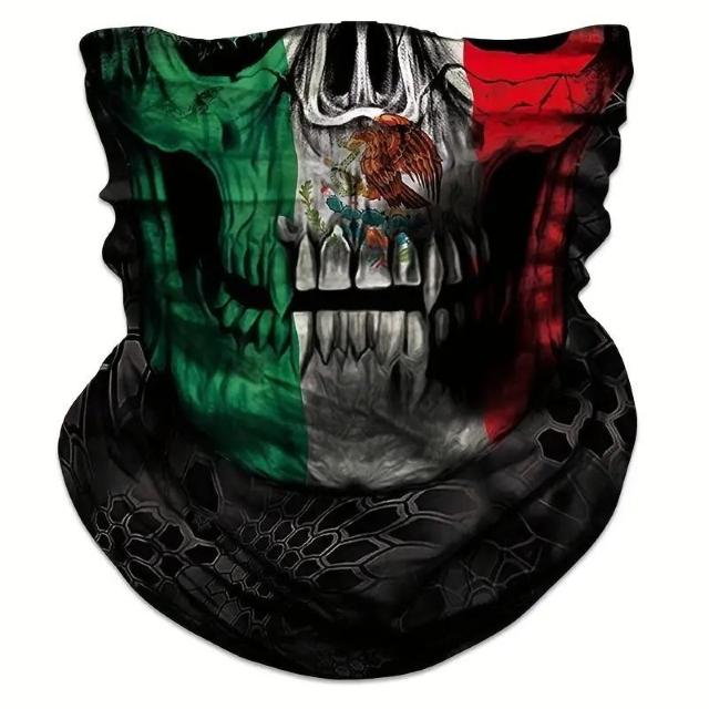 超お買い得590円★多機能シームレスポリエステルネックゲイター、スカル&フラッグデザイン、防風・吸汗速乾スカーフ MT-07 < 女性ファッション 超お買い得590円★多機能シームレスポリエステルネックゲイター、スカル&フラッグデザイン、防風・吸汗速乾スカーフ MT-07 < 女性ファッションの