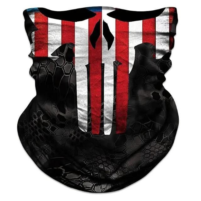 超お買い得590円★多機能シームレスポリエステルネックゲイター、スカル&フラッグデザイン、防風・吸汗速乾スカーフ MT-07 < 女性ファッション 超お買い得590円★多機能シームレスポリエステルネックゲイター、スカル&フラッグデザイン、防風・吸汗速乾スカーフ MT-07 < 女性ファッションの