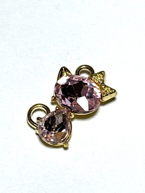 1203 ピンク色 1個 ラインストーン キラキラジルコニアのネコちゃん 猫 ねこチャーム パーツ < ペット/手芸/園芸 1203 ピンク色 1個 ラインストーン キラキラジルコニアのネコちゃん 猫 ねこチャーム パーツ < ペット/手芸/園芸の