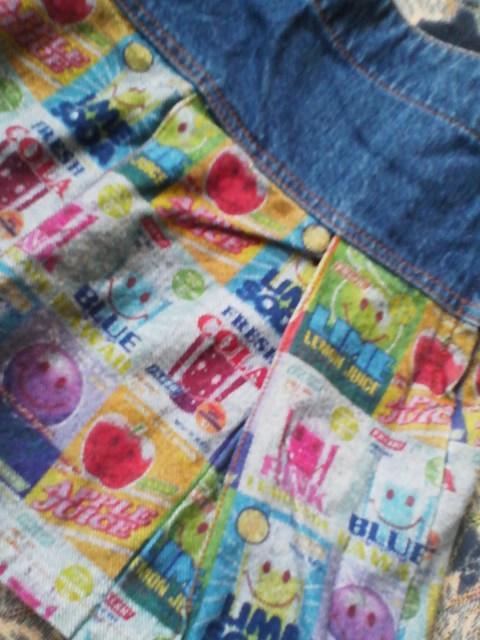 ☆美品☆ミニKドリンク柄デニムスカート☆110 < キッズ/ベビー ☆美品☆ミニKドリンク柄デニムスカート☆110 < キッズ/ベビーの