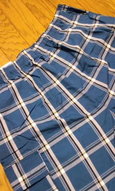 LA直輸入!SHAKAデザインチェックハーフカーゴパンツ青 4XLXXXXL A@ < 男性ファッション LA直輸入!SHAKAデザインチェックハーフカーゴパンツ青 4XLXXXXL A@ < 男性ファッションの