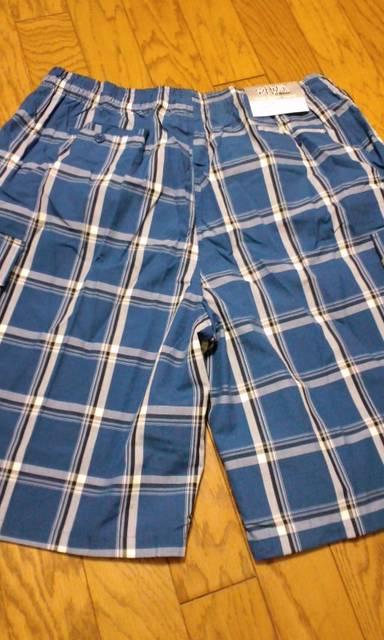 LA直輸入!SHAKAデザインチェックハーフカーゴパンツ青 4XLXXXXL A@ < 男性ファッション LA直輸入!SHAKAデザインチェックハーフカーゴパンツ青 4XLXXXXL A@ < 男性ファッションの