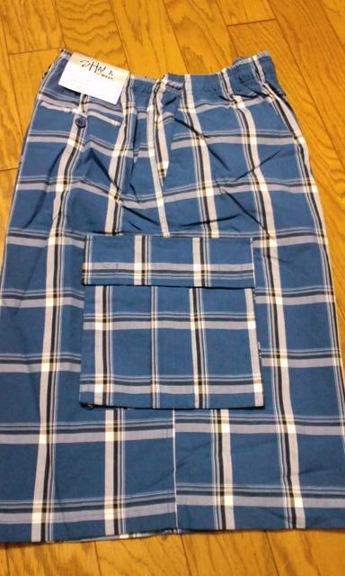 LA直輸入!SHAKAデザインチェックハーフカーゴパンツ青 4XLXXXXL A@ < 男性ファッション LA直輸入!SHAKAデザインチェックハーフカーゴパンツ青 4XLXXXXL A@ < 男性ファッションの