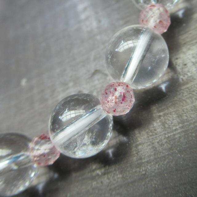 水晶xエピドートブレスレット天然石 < 女性アクセサリー/時計 水晶xエピドートブレスレット天然石 < 女性アクセサリー/時計の