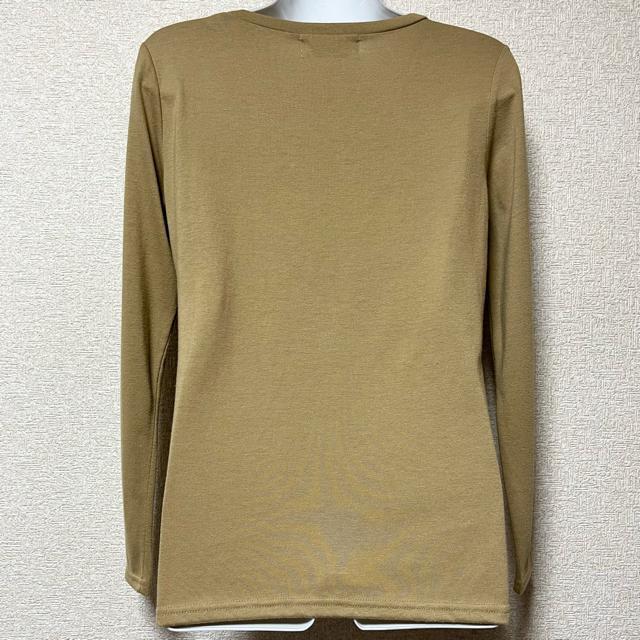 カフェオレカラー☆胸元ポケット付☆VネックロンT < ブランド  カフェオレカラー☆胸元ポケット付☆VネックロンT < ブランドの