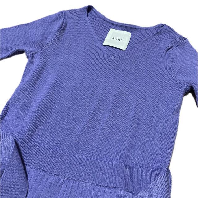 The Virgnia ベルト付き 七分袖 Vネック ロング ワンピース < ブランド The Virgnia ベルト付き 七分袖 Vネック ロング ワンピース < ブランドの