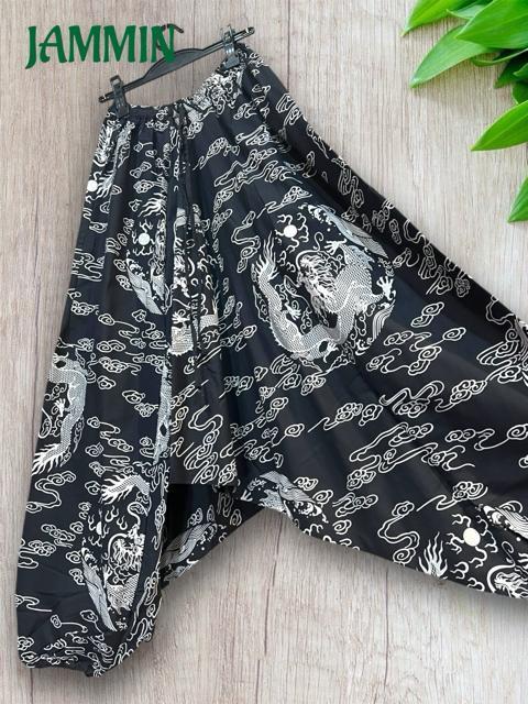 和柄サルエルパンツ サルエルパンツ アジアン エスニック 和柄 雲 龍 < 男性ファッション 和柄サルエルパンツ サルエルパンツ アジアン エスニック 和柄 雲 龍 < 男性ファッションの