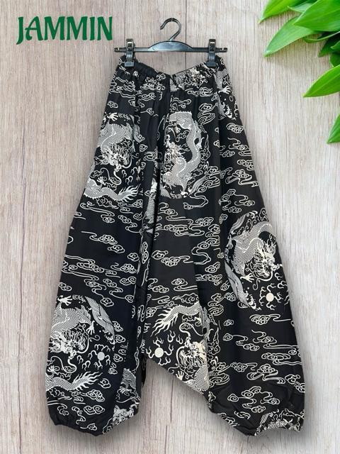 和柄サルエルパンツ サルエルパンツ アジアン エスニック 和柄 雲 龍 < 男性ファッション 和柄サルエルパンツ サルエルパンツ アジアン エスニック 和柄 雲 龍 < 男性ファッションの