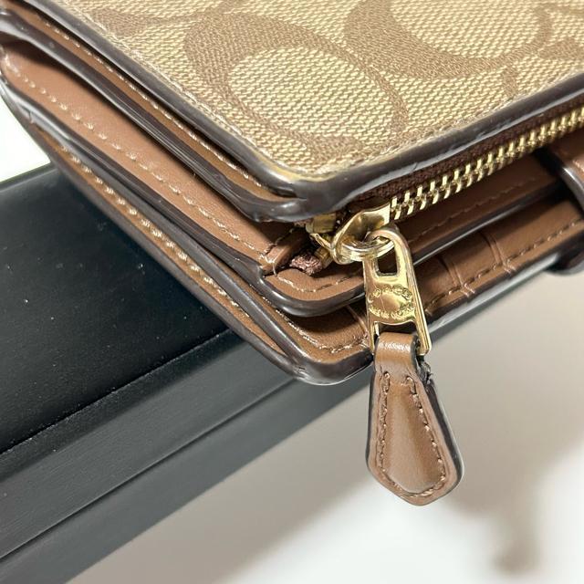 COACH �R�[�` �R���p�N�g���z �u���E�� PVC ���U�[ �V�O�l�`���[ �� �u�����h�� 