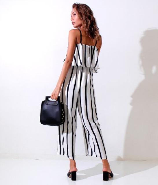 ストライプオールインワンサロペットガウチョパンツワンピース < ブランド ストライプオールインワンサロペットガウチョパンツワンピース < ブランドの