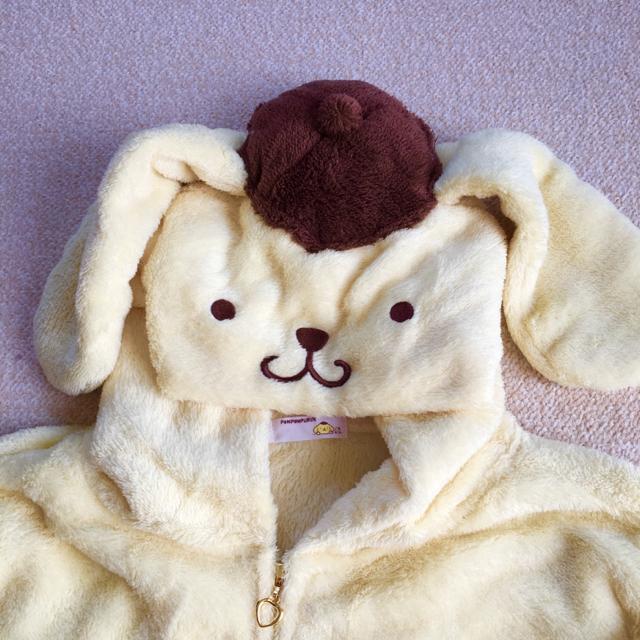 サンリオポムポムプリン着ぐるみ風フリースジップアップパーカー < 女性ファッション サンリオポムポムプリン着ぐるみ風フリースジップアップパーカー < 女性ファッションの