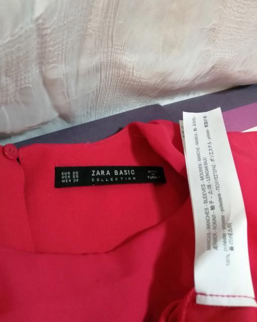 特価★品薄ザラ未使用に近いワンピースチュニック体型カバー上品レッド大活躍品薄レア < 女性ファッション  特価★品薄ザラ未使用に近いワンピースチュニック体型カバー上品レッド大活躍品薄レア < 女性ファッションの