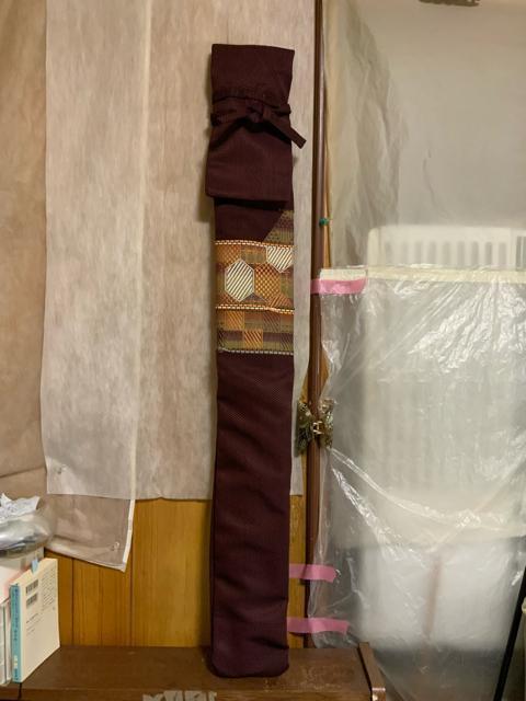 ◆正絹の着物の帯で作った茶色の竹刀袋 < レジャー/スポーツ  ◆正絹の着物の帯で作った茶色の竹刀袋  < レジャー/スポーツの
