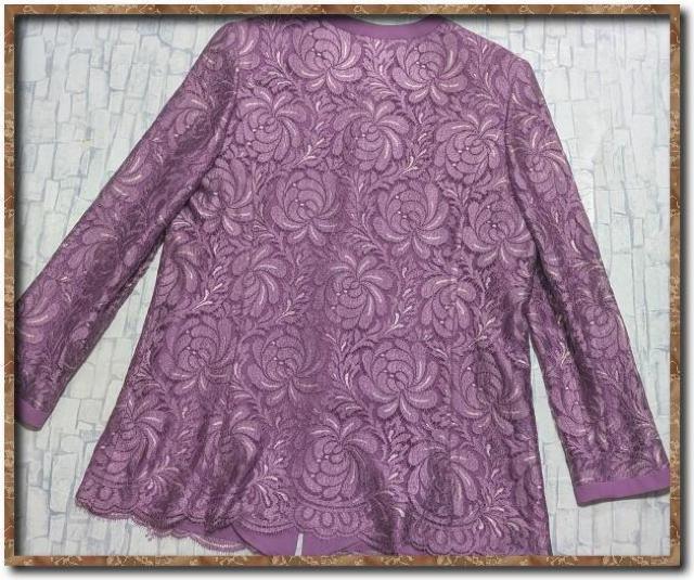 ポーラアミアン レースジャケット 紫 大きいサイズ < 女性ファッション ポーラアミアン レースジャケット 紫 大きいサイズ < 女性ファッションの