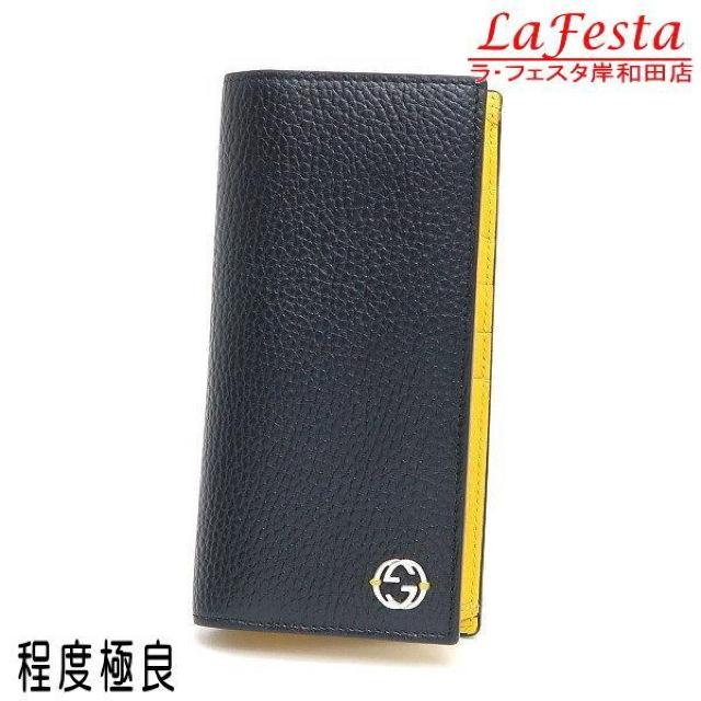 ◆ 本物 美品 ◆ GUCCI グッチ 2つ折り長財布 小銭入れ付き レザー ブラック 黒 イエロー 黄 箱 人気 610467 < ブランド  ◆ 本物 美品 ◆ GUCCI グッチ 2つ折り長財布 小銭入れ付き レザー ブラック 黒 イエロー 黄 箱 人気 610467  < ブランドの