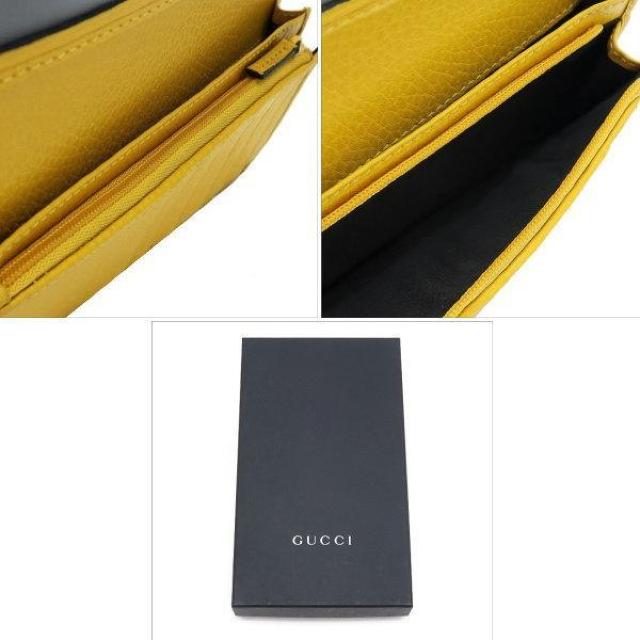 ◆ 本物 美品 ◆ GUCCI グッチ 2つ折り長財布 小銭入れ付き レザー ブラック 黒 イエロー 黄 箱 人気 610467 < ブランド  ◆ 本物 美品 ◆ GUCCI グッチ 2つ折り長財布 小銭入れ付き レザー ブラック 黒 イエロー 黄 箱 人気 610467 < ブランドの