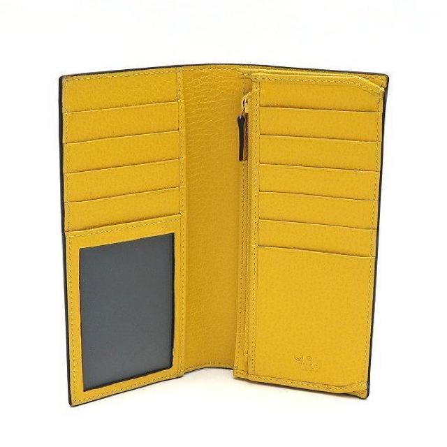 ◆ 本物 美品 ◆ GUCCI グッチ 2つ折り長財布 小銭入れ付き レザー ブラック 黒 イエロー 黄 箱 人気 610467 < ブランド  ◆ 本物 美品 ◆ GUCCI グッチ 2つ折り長財布 小銭入れ付き レザー ブラック 黒 イエロー 黄 箱 人気 610467 < ブランドの