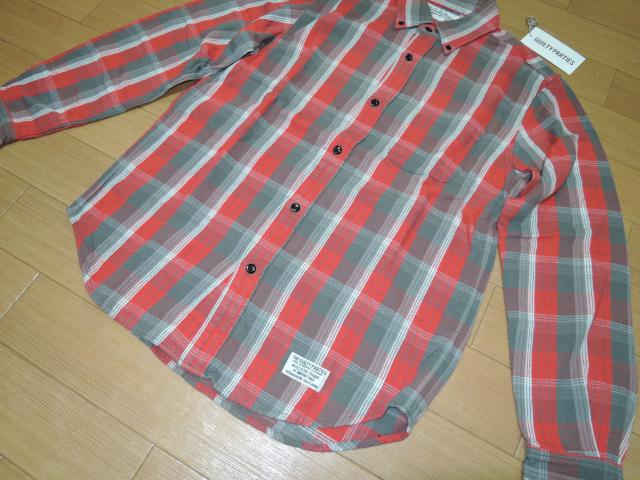 新品ワコマリアWACKO MARIAチェックネルシャツM赤GUILTY < ブランド  新品ワコマリアWACKO MARIAチェックネルシャツM赤GUILTY < ブランドの