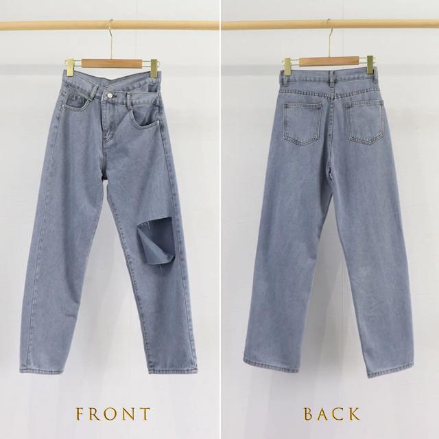 送料無料 新品 韓国風 ダメージデニムパンツ レディース < 女性ファッション  送料無料 新品 韓国風 ダメージデニムパンツ レディース < 女性ファッションの