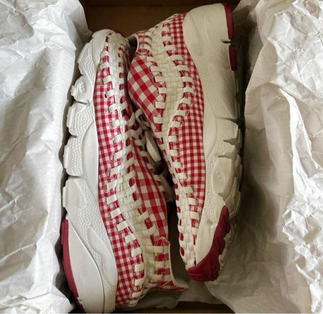 NIKE AIR FOOTSCAPE WOVEN MOTION Gingham Pack Red 28.5cm iCL MK  uh 