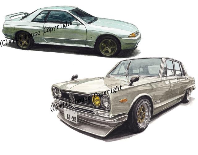 NC-1412スカイラインGT-R/GT限定版画サイン有額装済作家平右ヱ門 < 自動車/バイク NC-1412スカイラインGT-R/GT限定版画サイン有額装済作家平右ヱ門 < 自動車/バイク