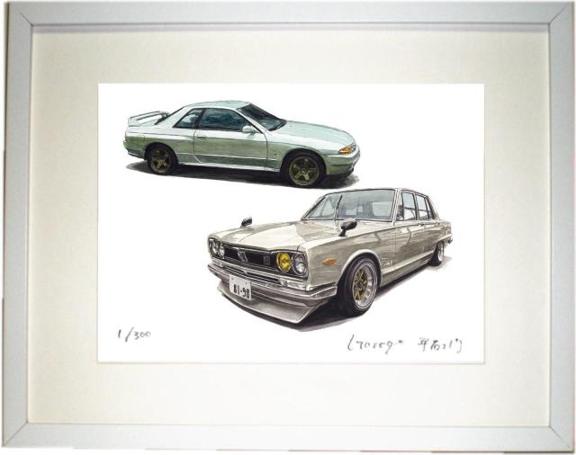 NC-1412スカイラインGT-R/GT限定版画サイン有額装済作家平右ヱ門 < 自動車/バイク NC-1412スカイラインGT-R/GT限定版画サイン有額装済作家平右ヱ門 < 自動車/バイク