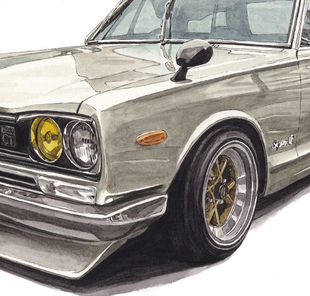 NC-1412スカイラインGT-R/GT限定版画サイン有額装済作家平右ヱ門 < 自動車/バイク NC-1412スカイラインGT-R/GT限定版画サイン有額装済作家平右ヱ門 < 自動車/バイク