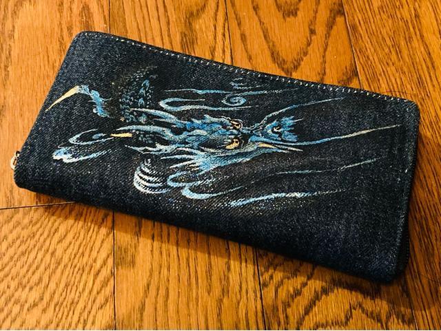 龍 ドラゴン デニム 財布 ウォレット レザー 本革 梵字 メンズ レディース < 男性ファッション  龍 ドラゴン デニム 財布 ウォレット レザー 本革 梵字 メンズ レディース  < 男性ファッションの