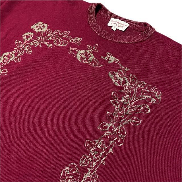 ヴィヴィアンウエストウッド オーブ 花柄 額縁 変形 長袖 ニット < ブランド ヴィヴィアンウエストウッド オーブ 花柄 額縁 変形 長袖 ニット < ブランドの