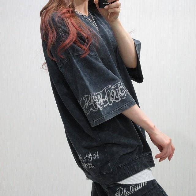 NEW最新bkML【Dealivez】Platinum・ピンスト 特殊加工 刺繍 スウェットTシャツ < 男性ファッション  NEW最新bkML【Dealivez】Platinum・ピンスト 特殊加工 刺繍 スウェットTシャツ < 男性ファッションの