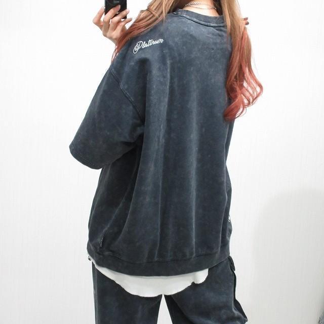 NEW最新bkML【Dealivez】Platinum・ピンスト 特殊加工 刺繍 スウェットTシャツ < 男性ファッション  NEW最新bkML【Dealivez】Platinum・ピンスト 特殊加工 刺繍 スウェットTシャツ < 男性ファッションの