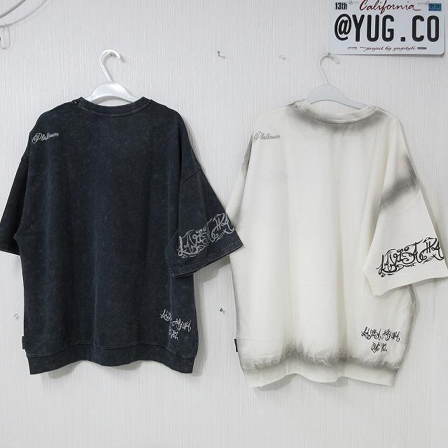 NEW最新bkML【Dealivez】Platinum・ピンスト 特殊加工 刺繍 スウェットTシャツ < 男性ファッション  NEW最新bkML【Dealivez】Platinum・ピンスト 特殊加工 刺繍 スウェットTシャツ < 男性ファッションの