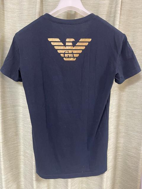 EMPORIO ARMANI GA Tシャツ 黒バックロゴ ストレッチ サイズL < ブランド  EMPORIO ARMANI GA Tシャツ 黒バックロゴ ストレッチ サイズL < ブランドの