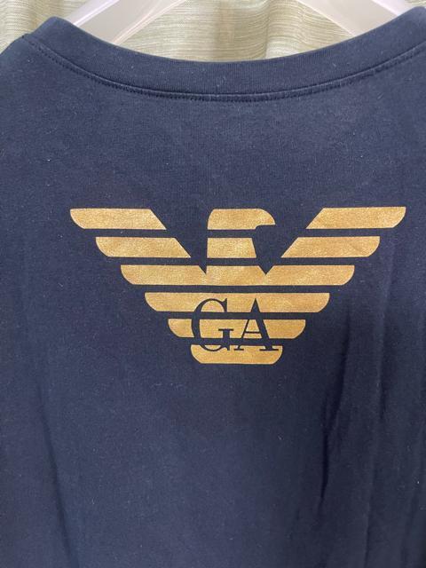 EMPORIO ARMANI GA Tシャツ 黒バックロゴ ストレッチ サイズL < ブランド  EMPORIO ARMANI GA Tシャツ 黒バックロゴ ストレッチ サイズL < ブランドの