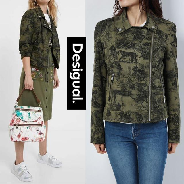 美品 Desigual デシグアル DAHLIA ライダースジャケット 38 < ブランド  美品 Desigual デシグアル DAHLIA ライダースジャケット 38  < ブランドの